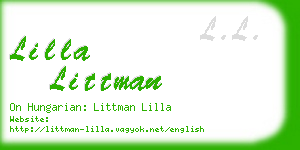 lilla littman business card